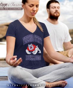 Fresno State University Bulldogs Ncaa V Neck TShirt