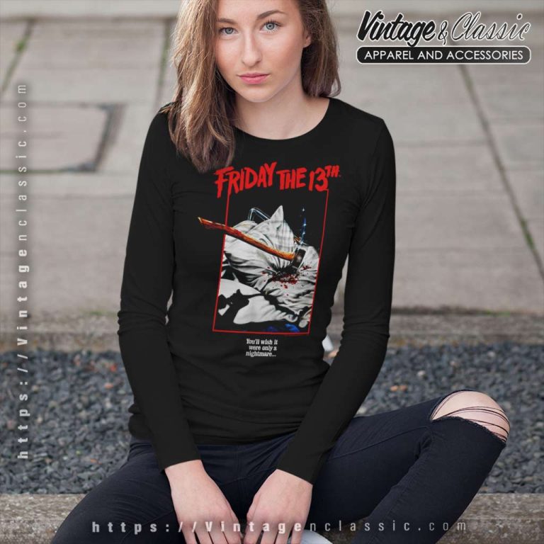 Friday The 13th Axe Poster Long Sleeve Tee Friday The 13th Axe Poster Long Sleeve Tee
