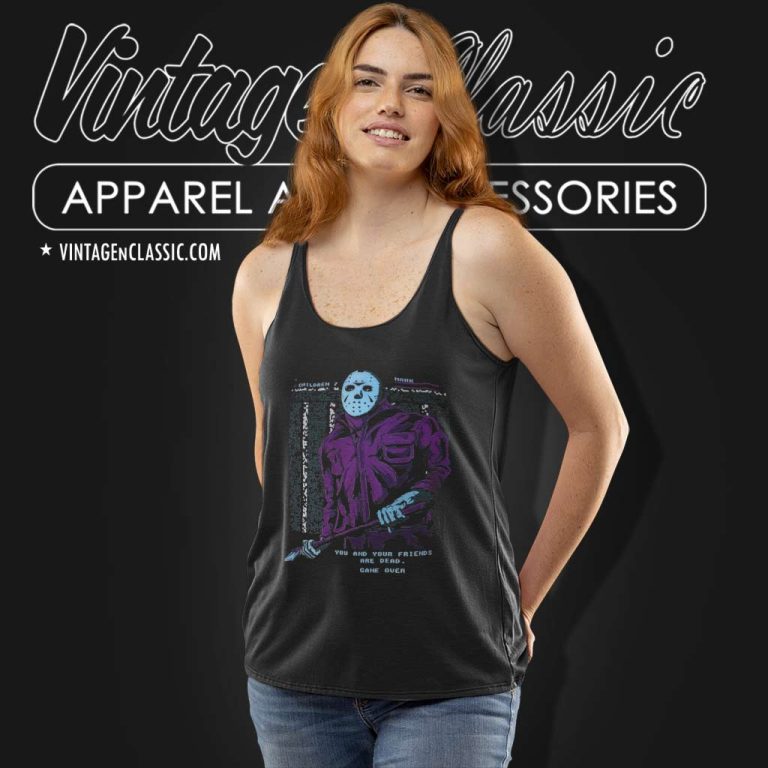 Friday The 13th Game Over Tank Top Racerback Friday The 13th Game Over Tank Top Racerback