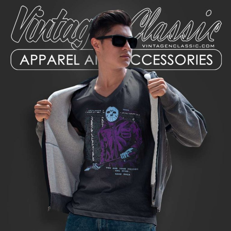 Friday The 13th Game Over V Neck TShirt Friday The 13th Game Over V Neck TShirt