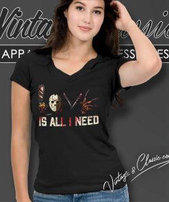 Friday The 13th Shirt Love Is All I Need V Neck TShirt