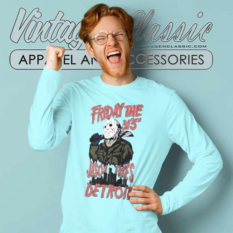 Friday The 313th Jason Takes Detroit Long Sleeve Tee Friday The 313th Jason Takes Detroit Long Sleeve Tee