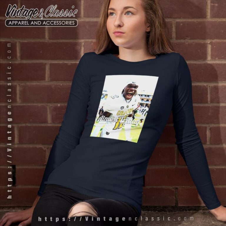 Almost Friday Travis Hunter Colorado Buffaloes Long Sleeve Tee Almost Friday Travis Hunter Colorado Buffaloes Long Sleeve Tee