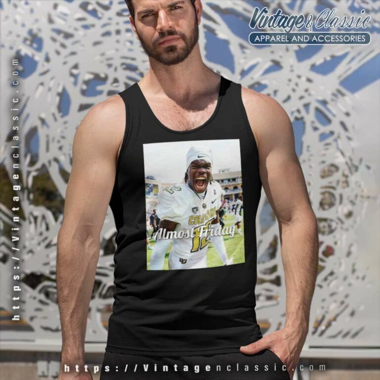 Almost Friday Travis Hunter Colorado Buffaloes Tank Top Racerback Almost Friday Travis Hunter Colorado Buffaloes Tank Top Racerback