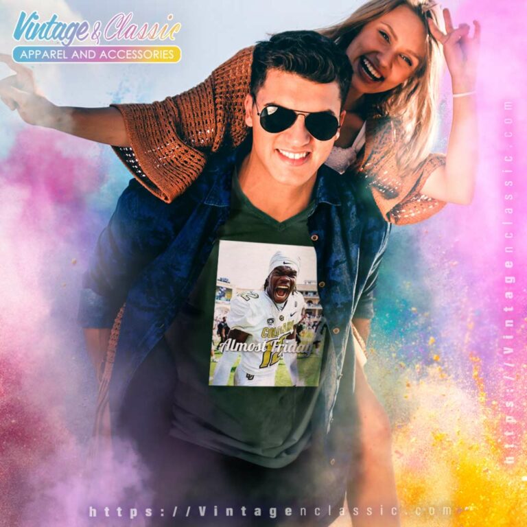 Almost Friday Travis Hunter Colorado Buffaloes V Neck TShirt Almost Friday Travis Hunter Colorado Buffaloes V Neck TShirt