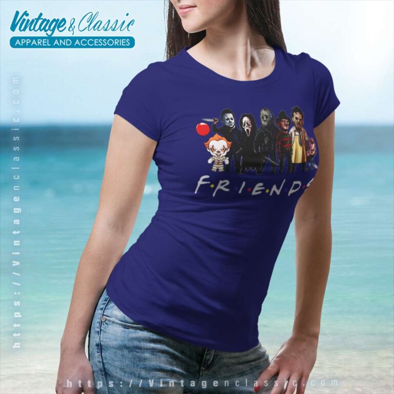 Friends Horror Characters Women TShirt Friends Horror Characters Women TShirt