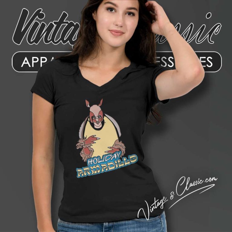 Friends Tv Show Holiday Armadillo V Neck TShirt Friends Tv Show Holiday Armadillo V Neck TShirt