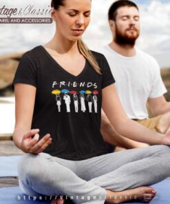 Friends With Umbrellas Shirt 4 Friends With Umbrellas V Neck TShirt