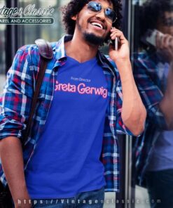 From Director Greta Gerwig Barbie V Neck TShirt 1