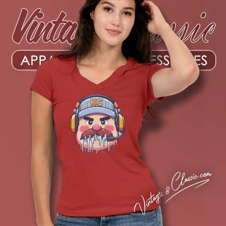 Frozen Andy Reid Icicle Shirt Mustache V Neck TShirt Frozen Andy Reid Icicle Shirt Mustache V Neck TShirt