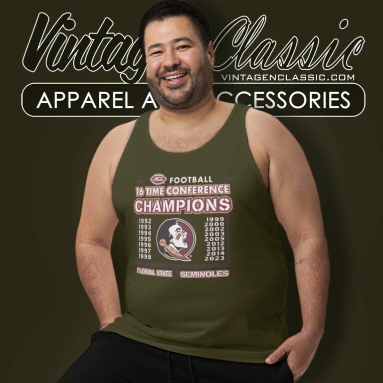 Fsu Florida State Seminoles 16 Time Champions Conference Tank Top Racerback Fsu Florida State Seminoles 16 Time Champions Conference Tank Top Racerback