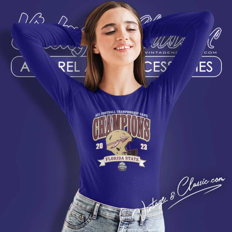 Fsu Florida State Seminoles Acc Football Champions 2023 Long Sleeve Tee Fsu Florida State Seminoles Acc Football Champions 2023 Long Sleeve Tee