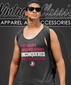 Fsu Football State Champs Conference Champs Unconquered Tank Top Racerback