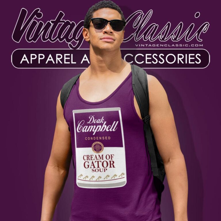Fsu Shirt Doak Campbell Condensed Cream Of Gator Soup Tank Top Racerback Fsu Shirt Doak Campbell Condensed Cream Of Gator Soup Tank Top Racerback