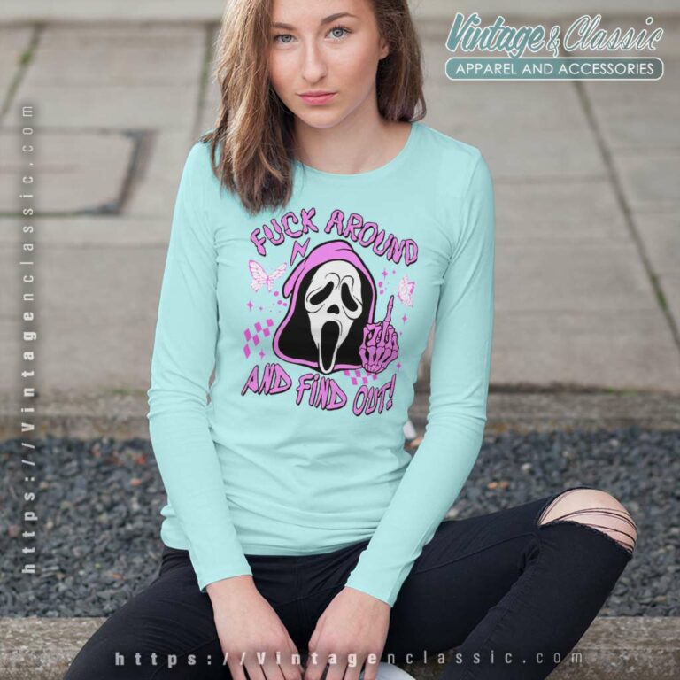 Fuck Around And Find Out Humor Skull Skeleton Hand Sarcastic Long Sleeve Tee Fuck Around And Find Out Humor Skull Skeleton Hand Sarcastic Long Sleeve Tee