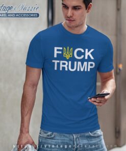 Fuck Trump Zelensky Ukrainian Flag Trident Shirt