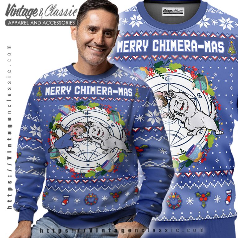 Fullmetal Alchemist Chimeramas Ugly Christmas Sweater Men Ugly Sweater Fullmetal Alchemist Chimeramas Ugly Christmas Sweater Men Ugly Sweater