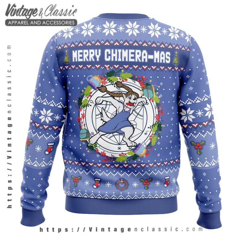 Fullmetal Alchemist Chimeramas Ugly Christmas Sweater back Ugly Sweater Fullmetal Alchemist Chimeramas Ugly Christmas Sweater back Ugly Sweater
