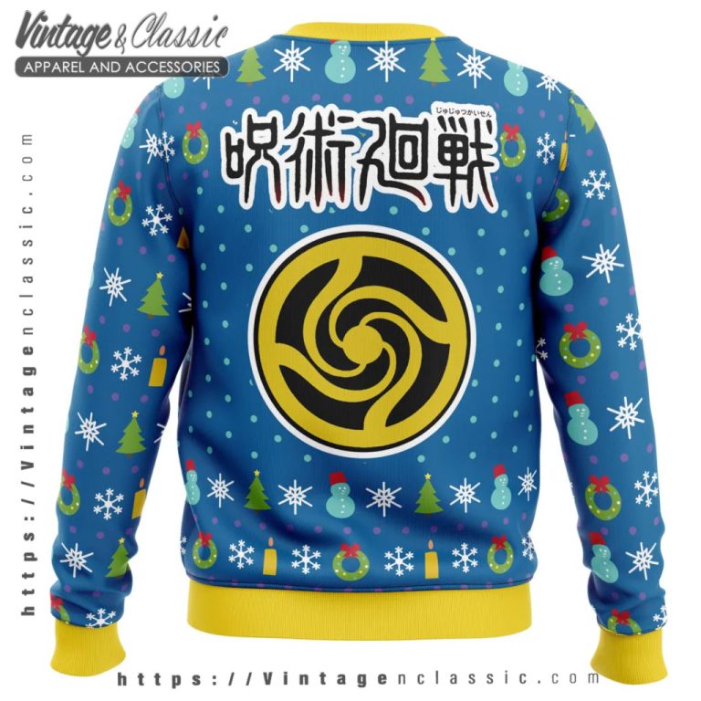 Fun Walk Jujutsu Kaisen Ugly Christmas Sweater back Ugly Sweater Fun Walk Jujutsu Kaisen Ugly Christmas Sweater back Ugly Sweater