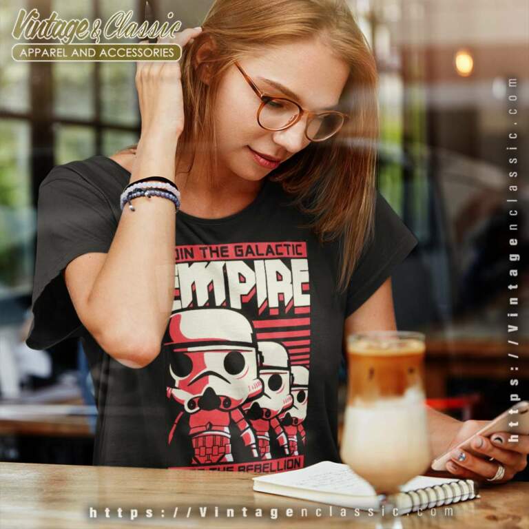 Funko Pop Star Wars Join The Galactic Empire Chibi Women TShirt Funko Pop Star Wars Join The Galactic Empire Chibi Women TShirt