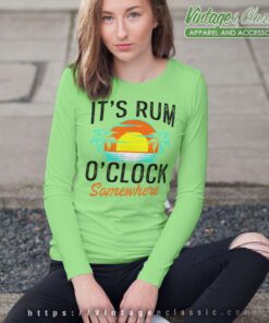 Funny Beach Rum Drinking Long Sleeve Tee