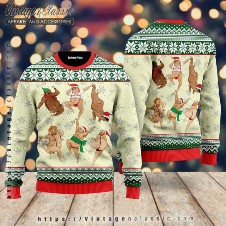 Funny Sexy Man Dance Ugly Sweater back Ugly Christmas Sweater Funny Sexy Man Dance Ugly Sweater back Ugly Christmas Sweater