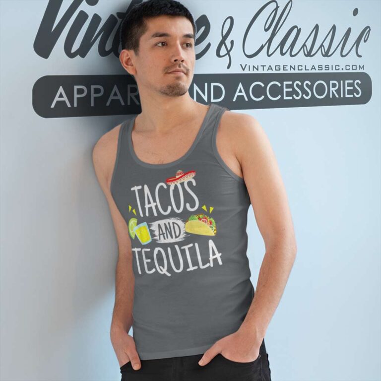 Funny Tacos And Tequila Tank Top Racerback Funny Tacos And Tequila Tank Top Racerback