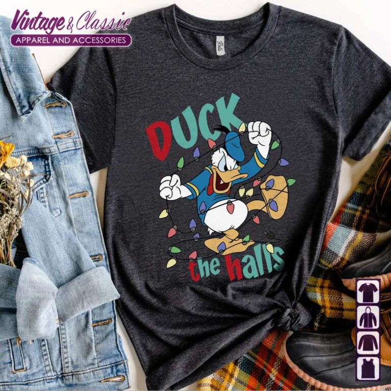 Funy Donald Duck The Halls Christmas Lights Shirt Funy Donald Duck The Halls Christmas Lights Shirt