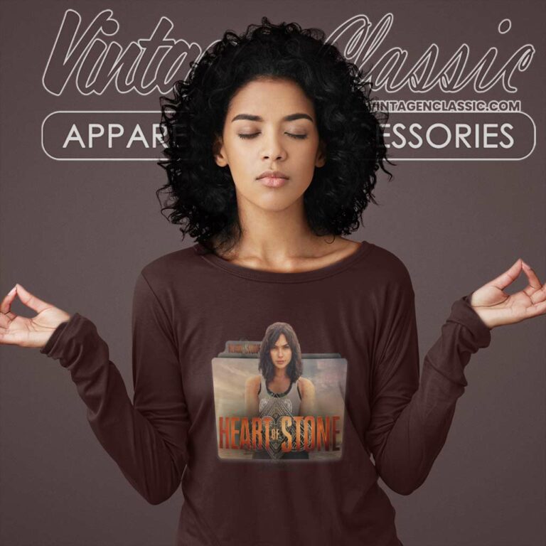 Gal Gadot Heart Of Stone Long Sleeve Tee Gal Gadot Heart Of Stone Long Sleeve Tee