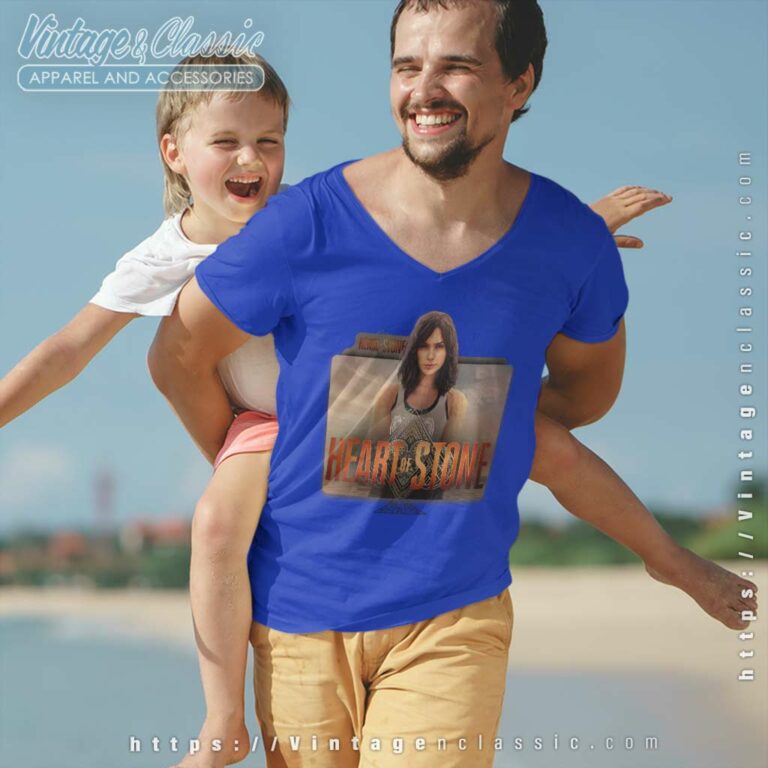 Gal Gadot Heart Of Stone V Neck TShirt Gal Gadot Heart Of Stone V Neck TShirt