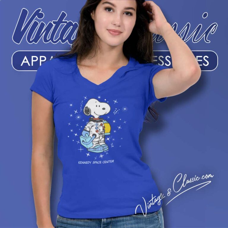 Galaxy Snoopy Kennedy Space Center V Neck TShirt Galaxy Snoopy Kennedy Space Center V Neck TShirt