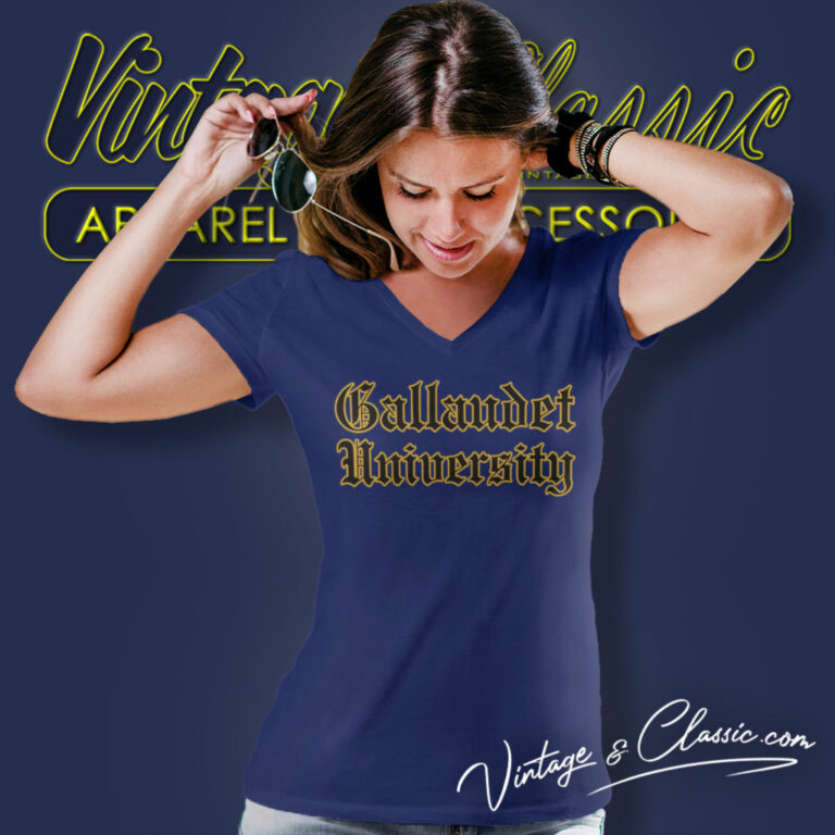 Gallaudet University V Neck TShirt Gallaudet University V Neck TShirt