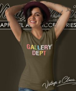 Gallery Dept Rainbow Logo V Neck TShirt