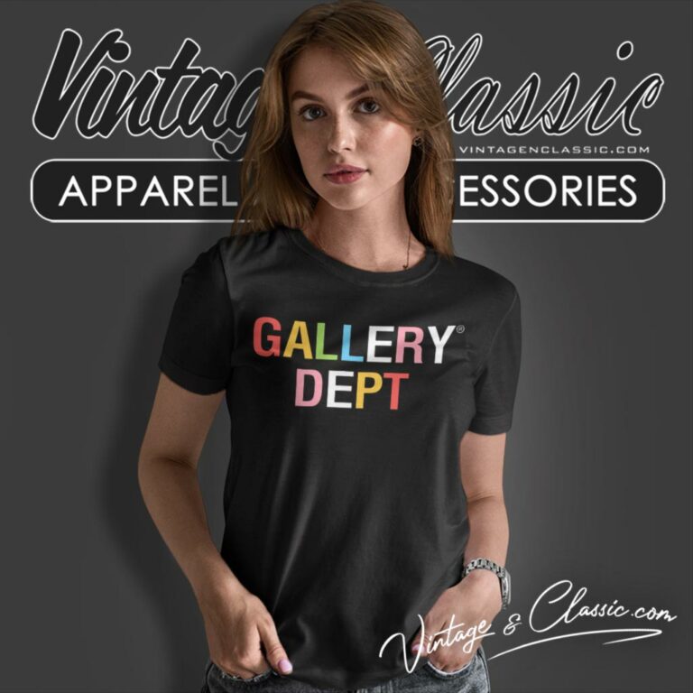 Gallery Dept Rainbow Logo Women T Shirt Gallery Dept Rainbow Logo Women T Shirt