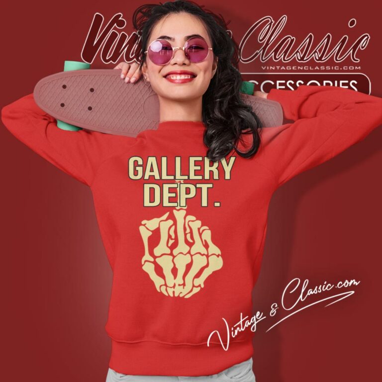 Gallery Dept Shirt Skeleton Middle Finger Sweatshirt Gallery Dept Shirt Skeleton Middle Finger Sweatshirt