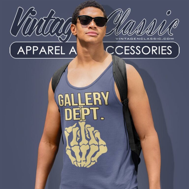 Gallery Dept Shirt Skeleton Middle Finger Tank Top Racerback Gallery Dept Shirt Skeleton Middle Finger Tank Top Racerback