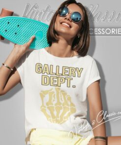 Gallery Dept Shirt Skeleton Middle Finger 6 Gallery Dept Shirt Skeleton Middle Finger Women T Shirt