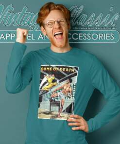 Game Of Death Bruce Lee Vs Kareem Abdul Jabbar Long Sleeve Tee