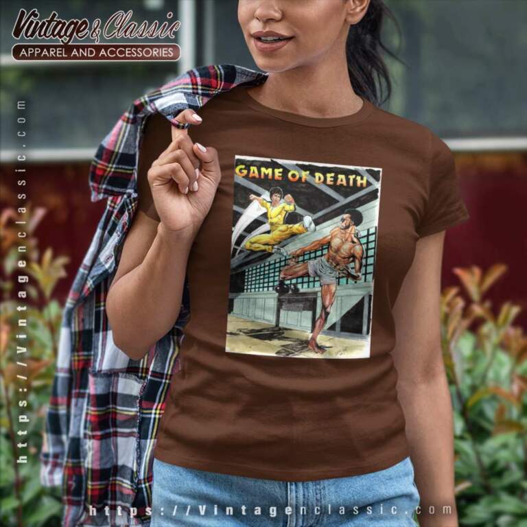 Game Of Death Bruce Lee Vs Kareem Abdul Jabbar Women TShirt Game Of Death Bruce Lee Vs Kareem Abdul Jabbar Women TShirt