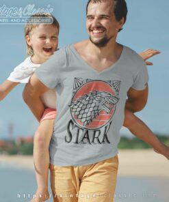Game Of Thrones Stark Red Moon V Neck TShirt