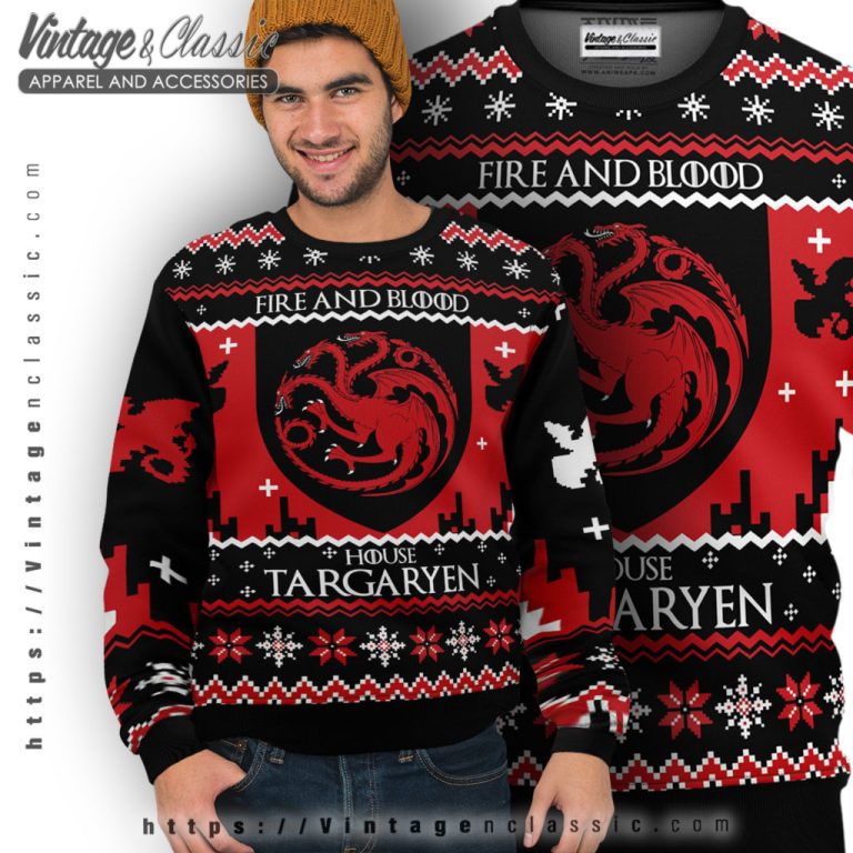 Game Of Thrones Targaryen Ugly Christmas Sweater Ugly Sweater Game Of Thrones Targaryen Ugly Christmas Sweater Ugly Sweater