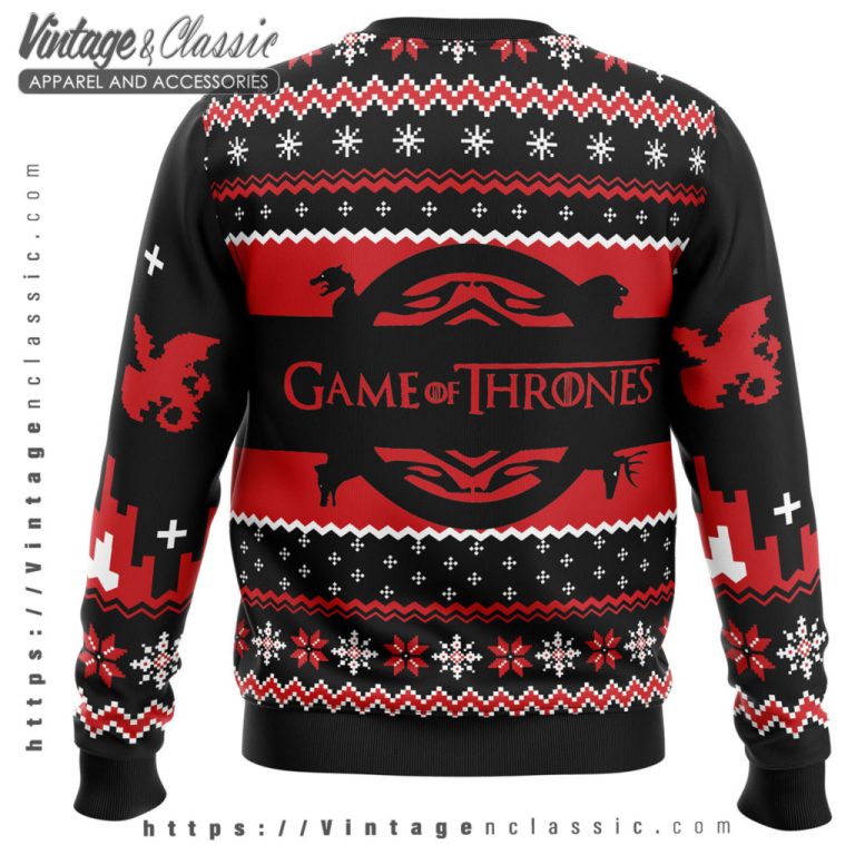 Game Of Thrones Targaryen Ugly Christmas Sweater back Ugly Sweater Game Of Thrones Targaryen Ugly Christmas Sweater back Ugly Sweater