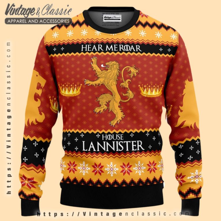 Game of Thrones House Lannister Ugly Christmas Sweater Game of Thrones House Lannister Ugly Christmas Sweater
