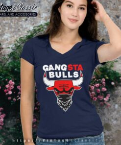 Gangsta Chicago Bulls 2023 V Neck TShirt