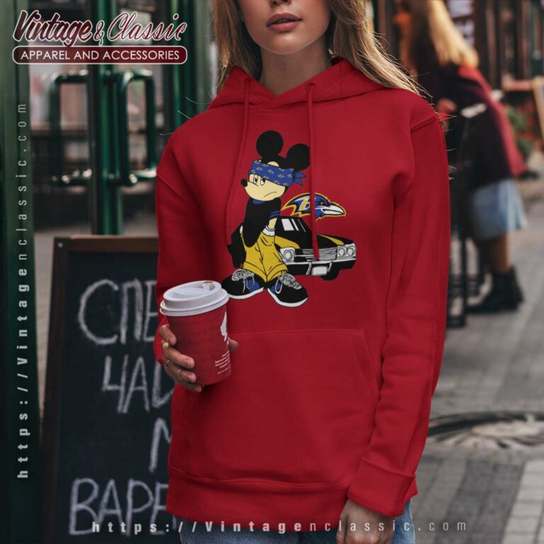 Gangster Mickey Mouse Baltimore Ravens Hoodie Gangster Mickey Mouse Baltimore Ravens Hoodie