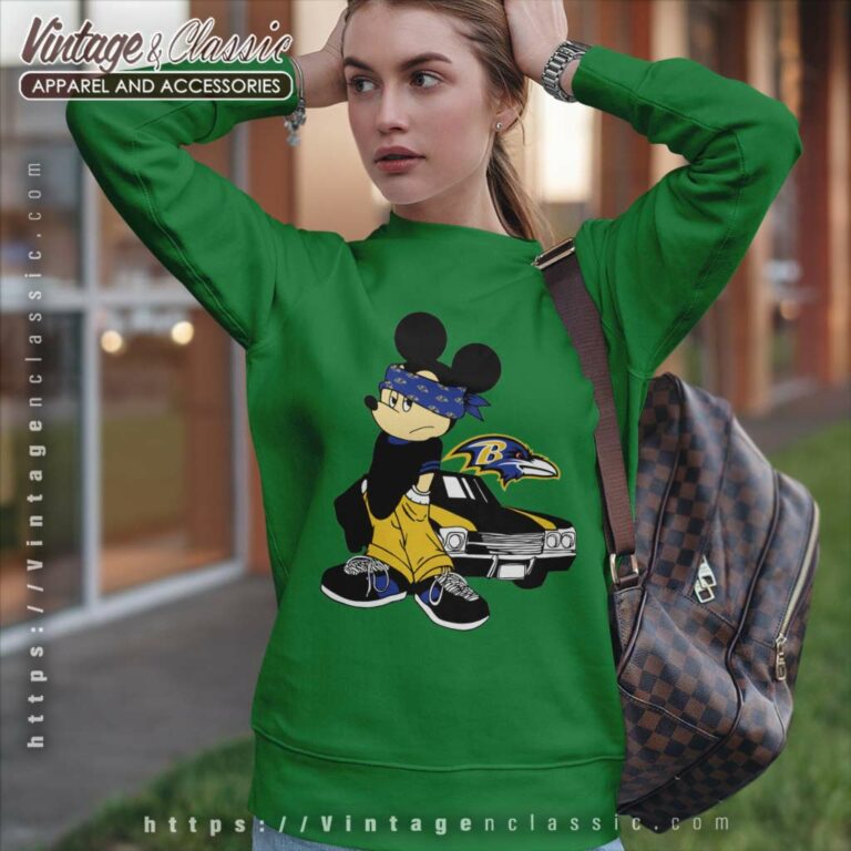 Gangster Mickey Mouse Baltimore Ravens Sweatshirt Gangster Mickey Mouse Baltimore Ravens Sweatshirt