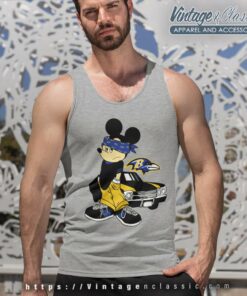 Gangster Mickey Mouse Baltimore Ravens Tank Top Racerback
