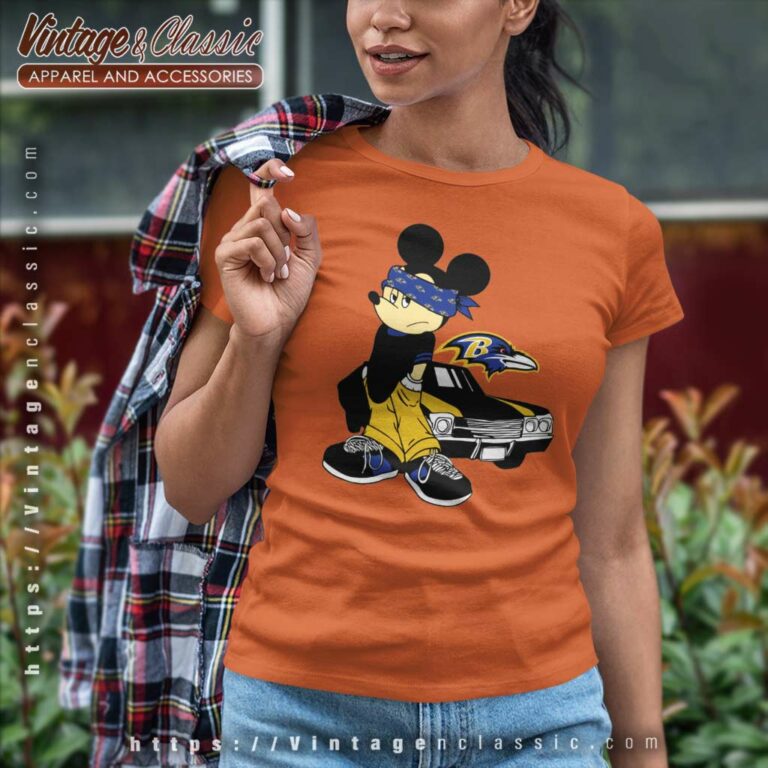 Gangster Mickey Mouse Baltimore Ravens Women TShirt Gangster Mickey Mouse Baltimore Ravens Women TShirt