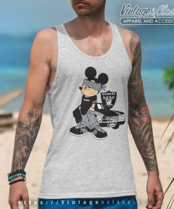 Gangster Mickey Mouse Las Vegas Raiders Tank Top Racerback