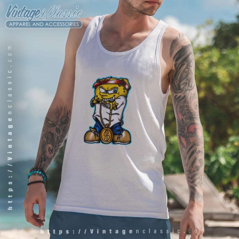Gangster Spongebob Tank Top Racerback Gangster Spongebob Tank Top Racerback